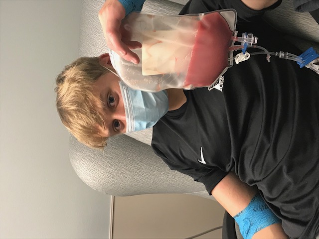 Karen's son with his stem cells
