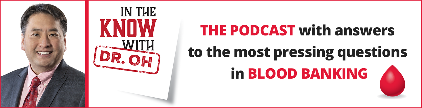 Headshot of Dr. David Oh and red and white logo reading "In the Know with Dr. Oh"