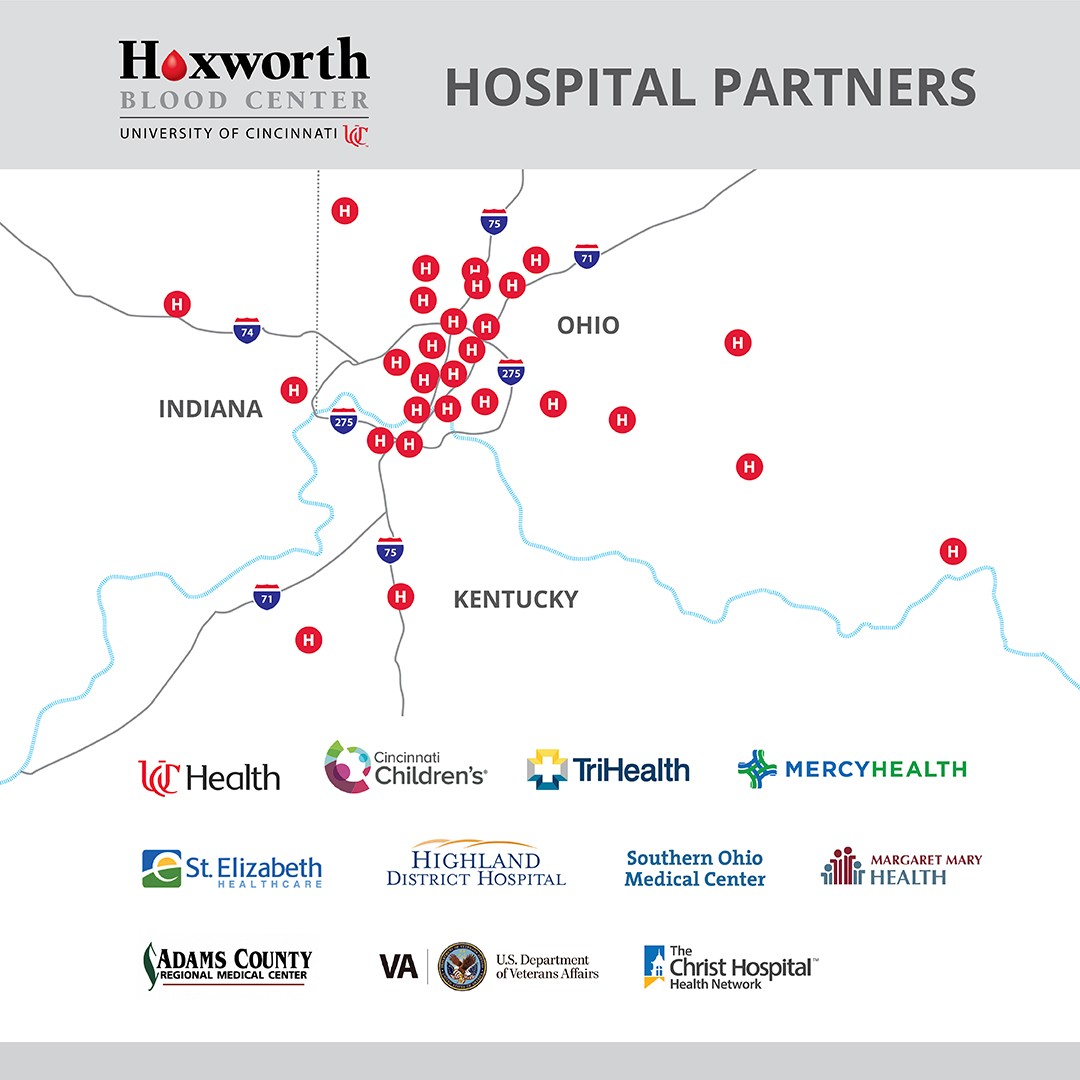Hoxworth Blood Center Hospital Partners in Greater Cincinnati Tri-state