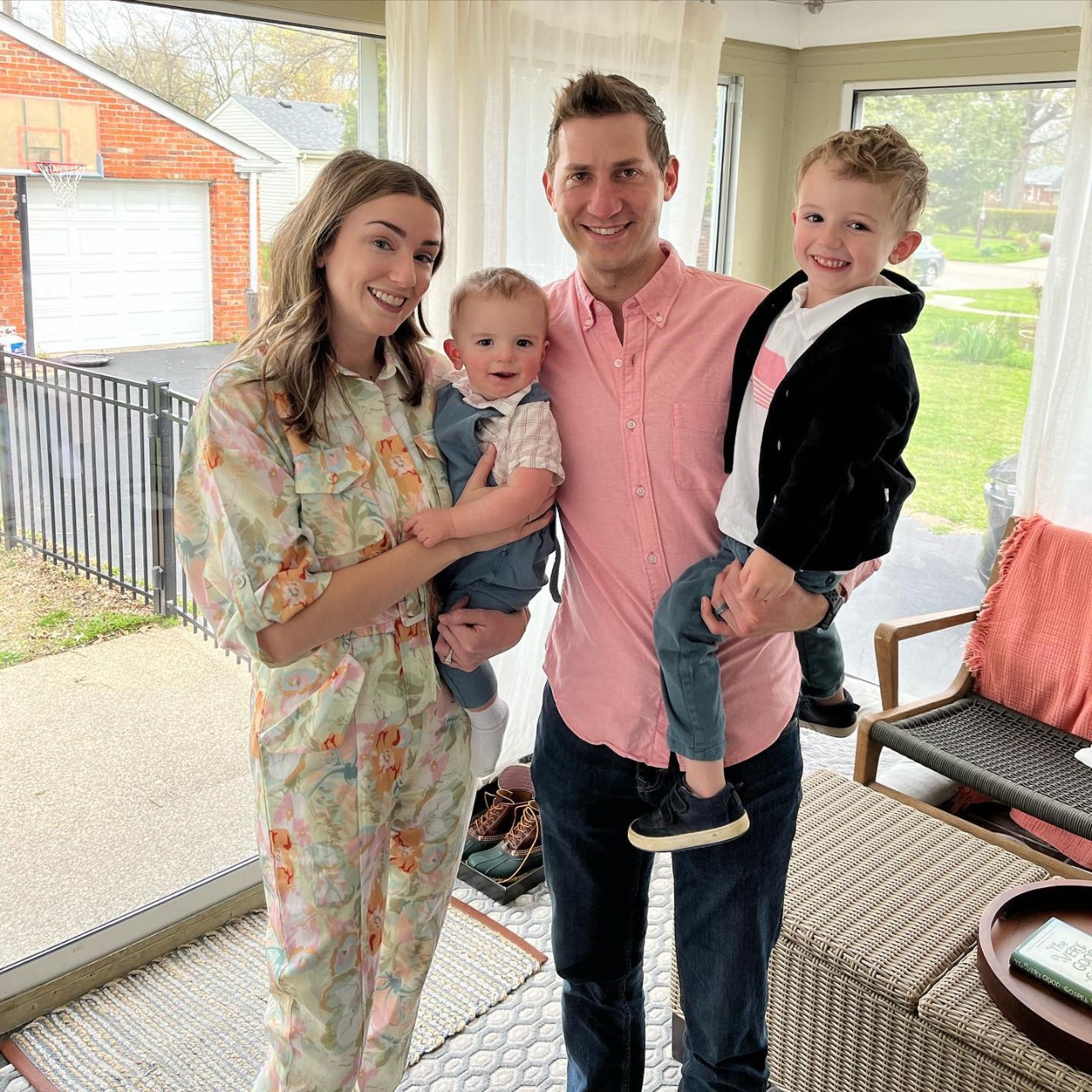 John Mattingly with his family at Easter