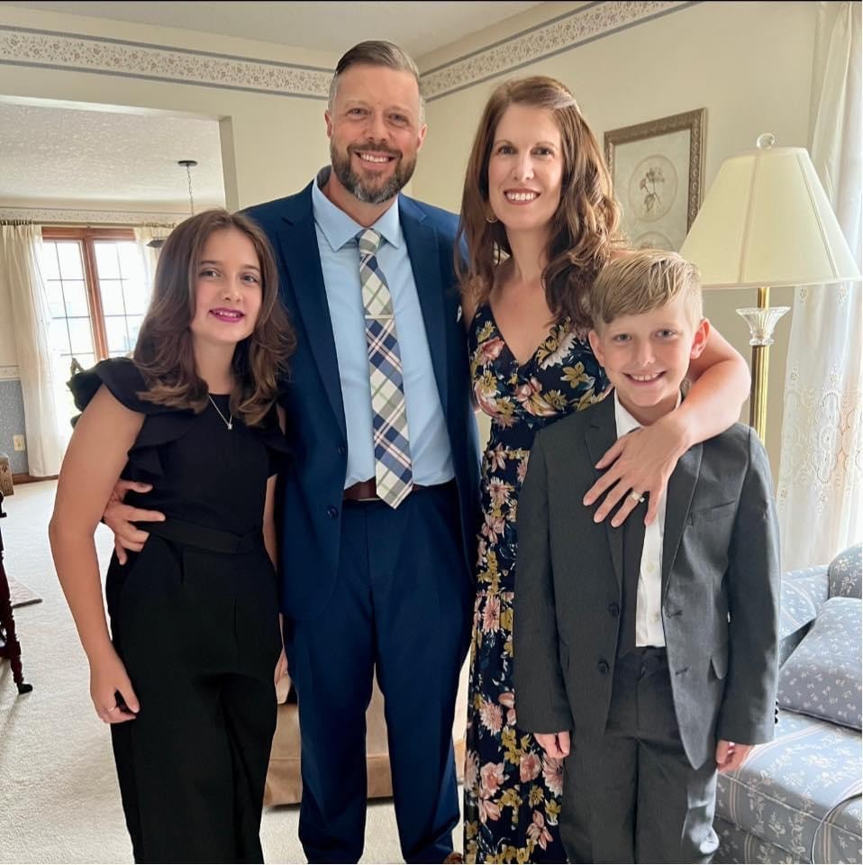 John Mattingly with his family