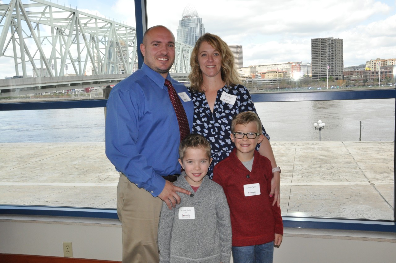 Sarah Spite with her husband, Craig, and two sons